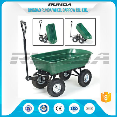 China Grüne Farbgarten-Kippwagen-Plastik-Behälter-Tragfähigkeit 150kg fournisseur